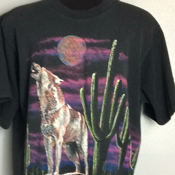 Vintage Hazelwoods Premo Howling Coyote TShirt - Picture 5 of 8